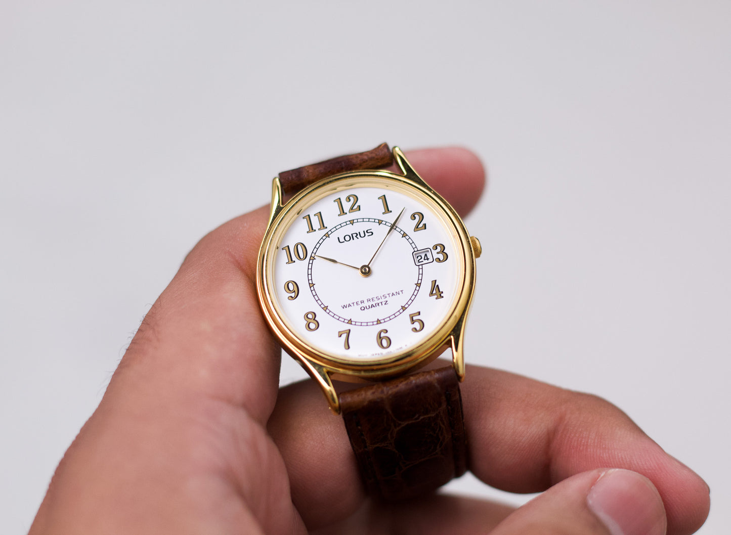 [New Old Stock] 1990s Seiko Lorus Quartz Art Deco Dial Men's Wrist-Watch