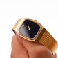 1987 Pulsar Quartz Inky Black Gemstone Dial Men's Wrist-Watch