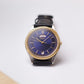 1993 Seiko Quartz Royal Blue Carved Dial Men's Wrist-Watch