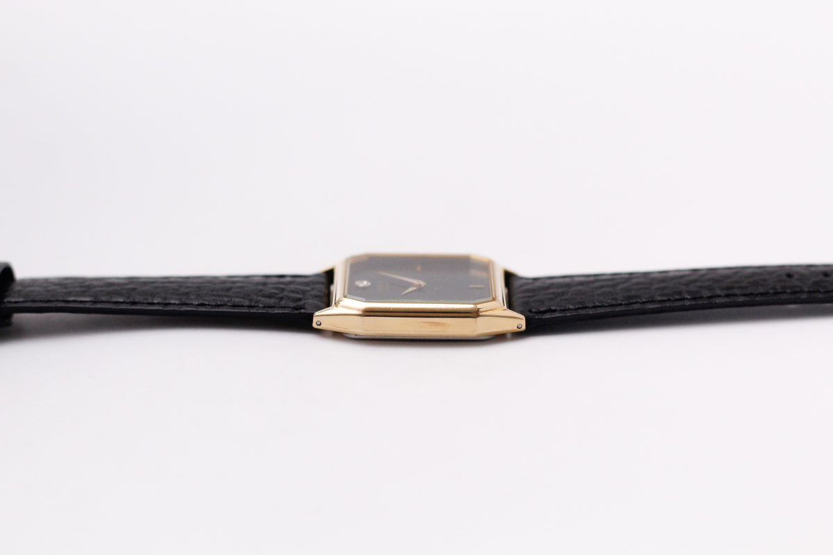 2001 Pulsar Quartz Inky Black Gemstone Dial Men's Wrist-Watch