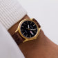 1994 Pulsar Quartz Inky Black Dial Men's Wrist-Watch Full-Set
