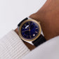 1993 Seiko Quartz Royal Blue Carved Dial Men's Wrist-Watch