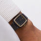 1985 Pulsar Quartz Black Linear Dial Men's Wrist-Watch