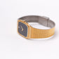 1987 Pulsar Quartz Inky Black Gemstone Dial Men's Wrist-Watch