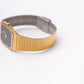 1987 Pulsar Quartz Inky Black Gemstone Dial Men's Wrist-Watch