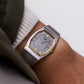 1993 Pulsar Quartz Straight Grain Gray Dial Two Tone Men's Wrist-Watch
