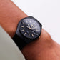 1985 Pulsar Quartz Matte Black Dial Black PVD Case Men's Wrist-Watch
