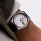 1995 Seiko 5 Pearl White Linear Dial Men's Wrist-Watch