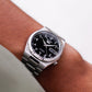 2012 Seiko Automatic Inky Black Arabic Dial Men's Wrist-Watch