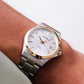 [Near Mint] 2000s Pulsar Quartz Silver Sunburst Dial Two Tone Case Men's Wrist-Watch W/Tag