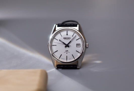 [Serviced] 1971 Seiko Lord-Matic Straight Grain Ivory Dial Men's Wrist-Watch