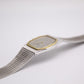 1993 Pulsar Quartz Straight Grain Gray Dial Two Tone Men's Wrist-Watch