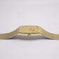 1985 Pulsar Quartz Straight Grain Golden Dial Men's Wrist-Watch