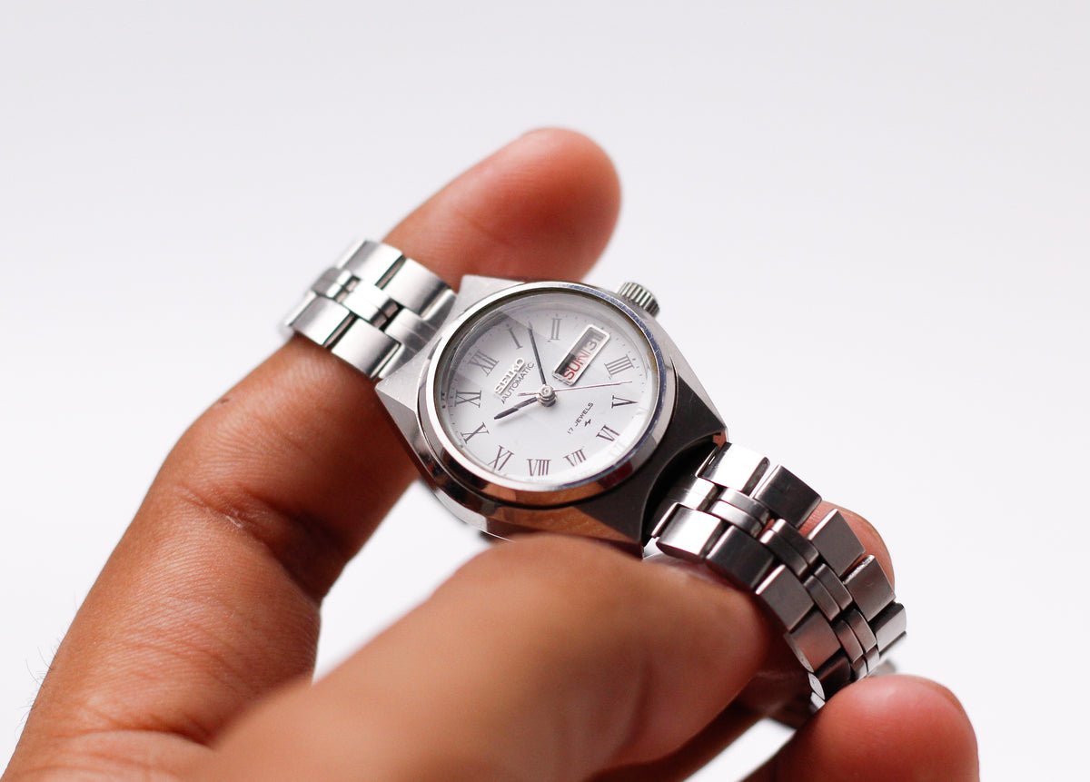 1975 Seiko Automatic Faceted Crystal Roman Dial Ladies' Wrist-Watch