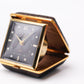 1970s Renise Mechanical Inky Black Dial Alarm Clock