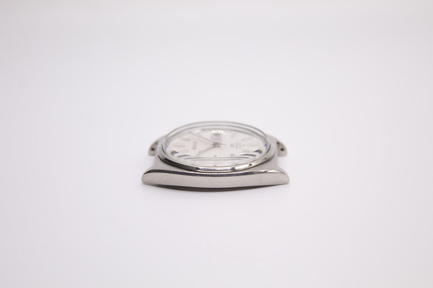 [Serviced] 1970 Seiko Lord-Matic Straight Grain Silver Dial Cushion Case Men's Wrist-Watch