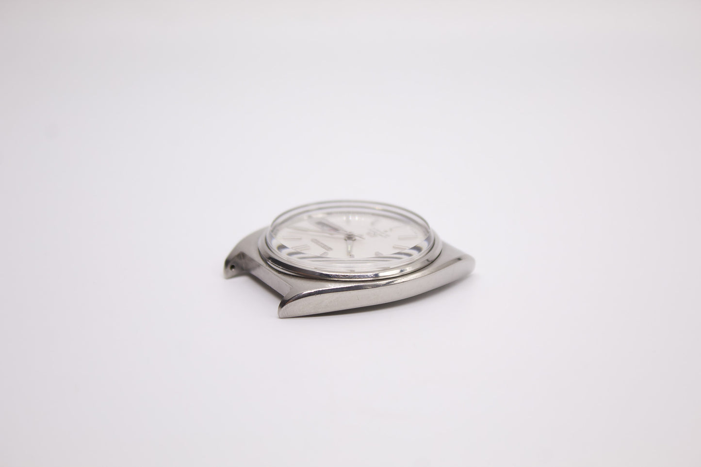 [Serviced] 1970 Seiko Lord-Matic Straight Grain Silver Dial Cushion Case Men's Wrist-Watch