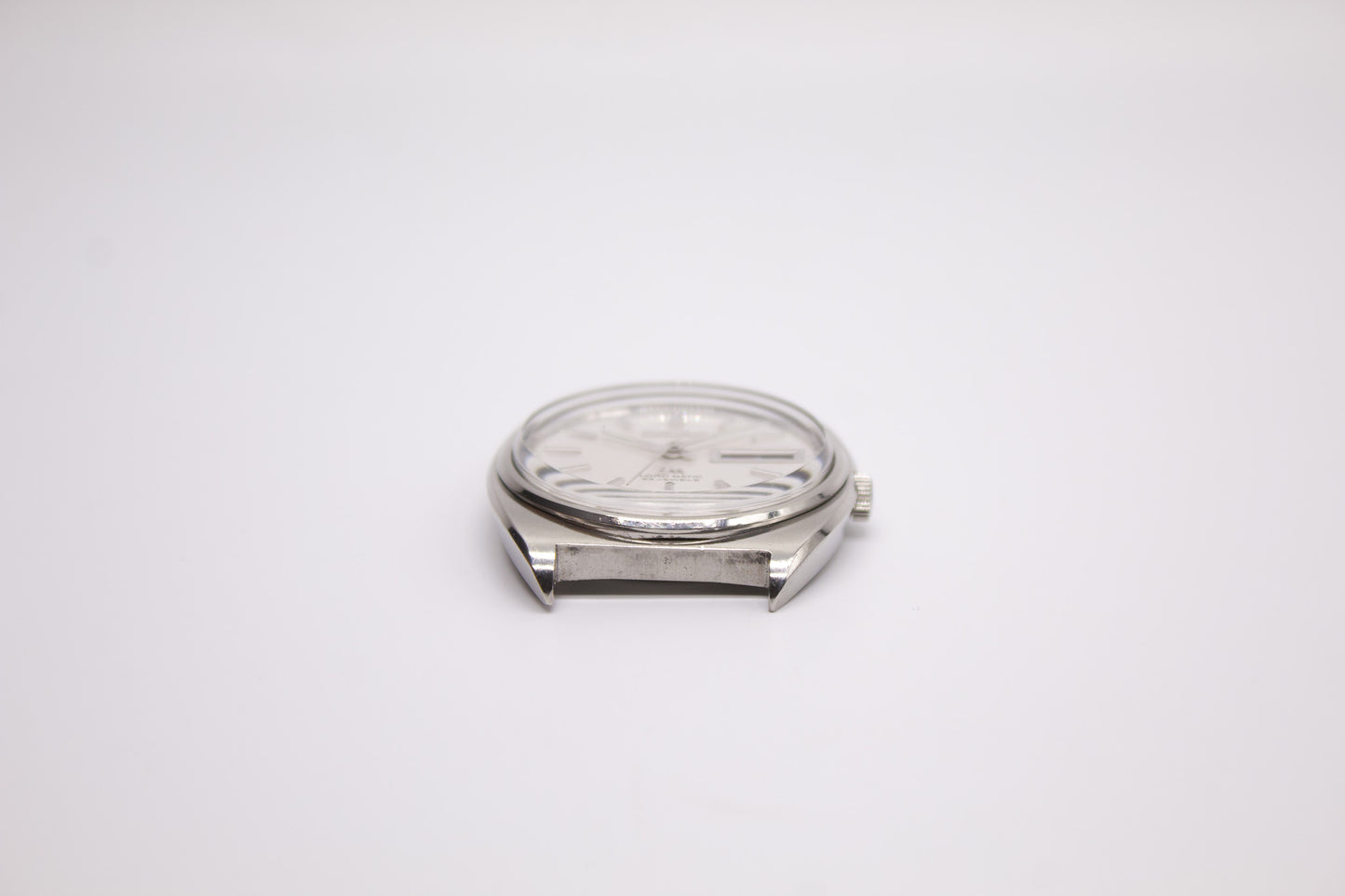 [Serviced] 1970 Seiko Lord-Matic Straight Grain Silver Dial Cushion Case Men's Wrist-Watch