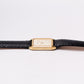 1986 Seiko Tank Straight Grain Golden Dial Men's Wrist-Watch