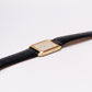 1986 Seiko Tank Straight Grain Golden Dial Men's Wrist-Watch