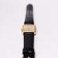 1986 Seiko Tank Straight Grain Golden Dial Men's Wrist-Watch