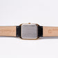 1986 Seiko Tank Straight Grain Golden Dial Men's Wrist-Watch