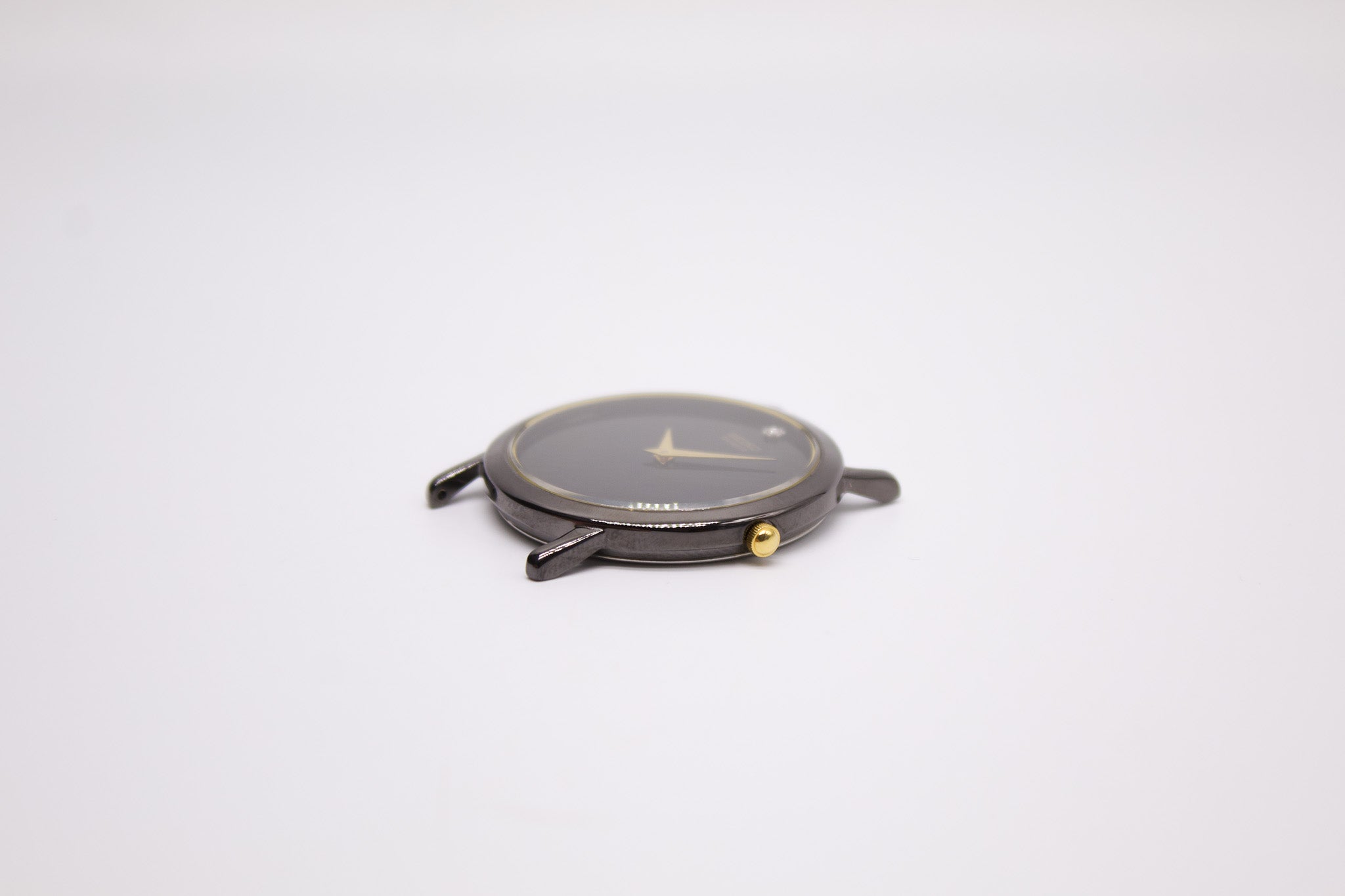 New Old Stock] 1995 Seiko Quartz Inky Black Dial Men's Wrist-Watch
