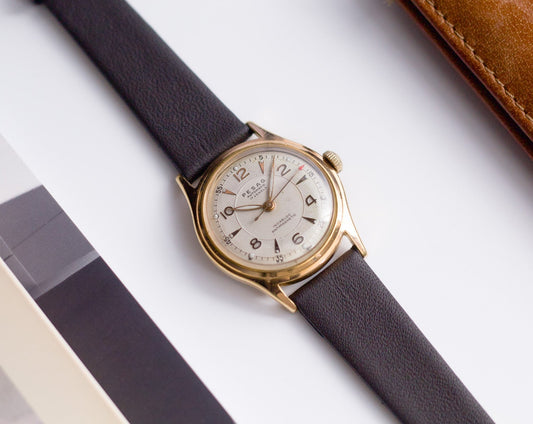 [Serviced] 1950s Pesag Automatic Gold Toned Men's Wrist-Watch