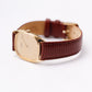1983 Seiko Quartz Straight Grain Golden Dial Men's Wrist Watch