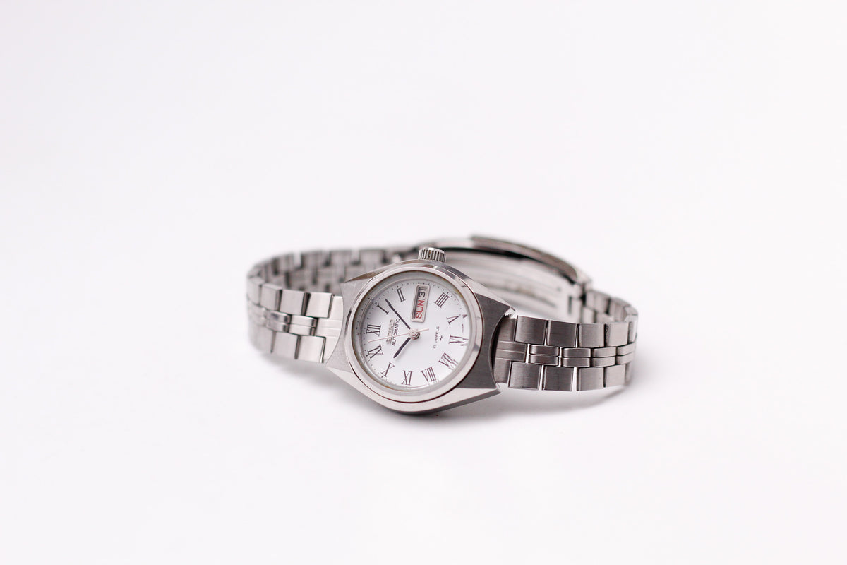 1975 Seiko Automatic Faceted Crystal Roman Dial Ladies' Wrist-Watch