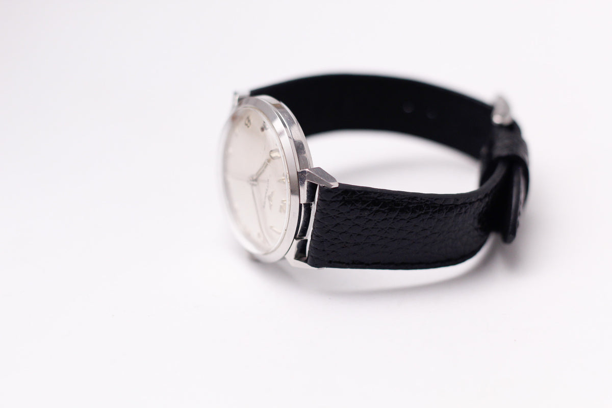 1960s Wittnauer Mechanical Silver Sunburst Dial Men's Wrist-Watch