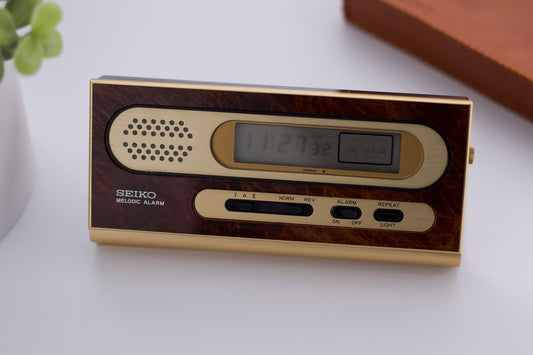 1990 Seiko Melodic Alarm W/ Travel Leather Case
