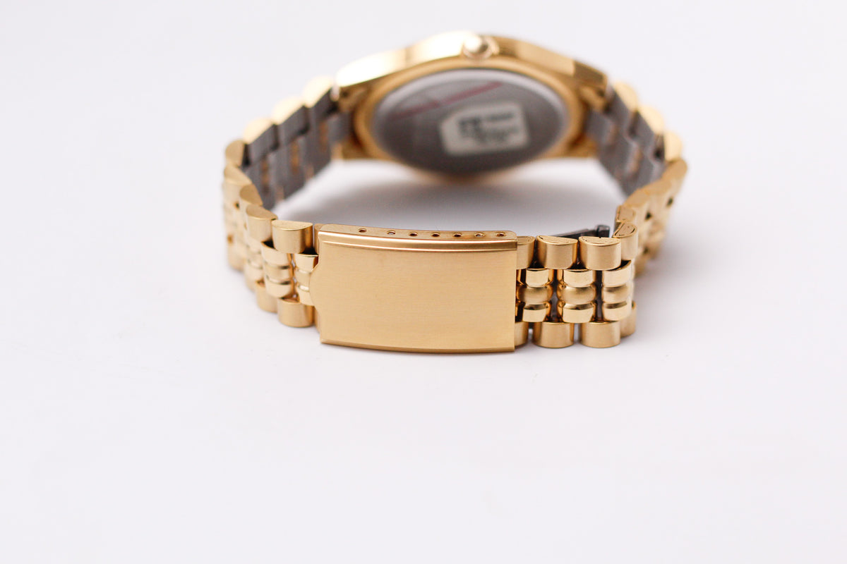 [Mint] 2000s Pulsar Quartz Straight Grain Dial Men's Wrist-Watch W/Box