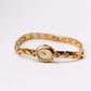 2000s Pulsar Quartz Champagne Sunburst Dial Ladies' Wrist-Watch