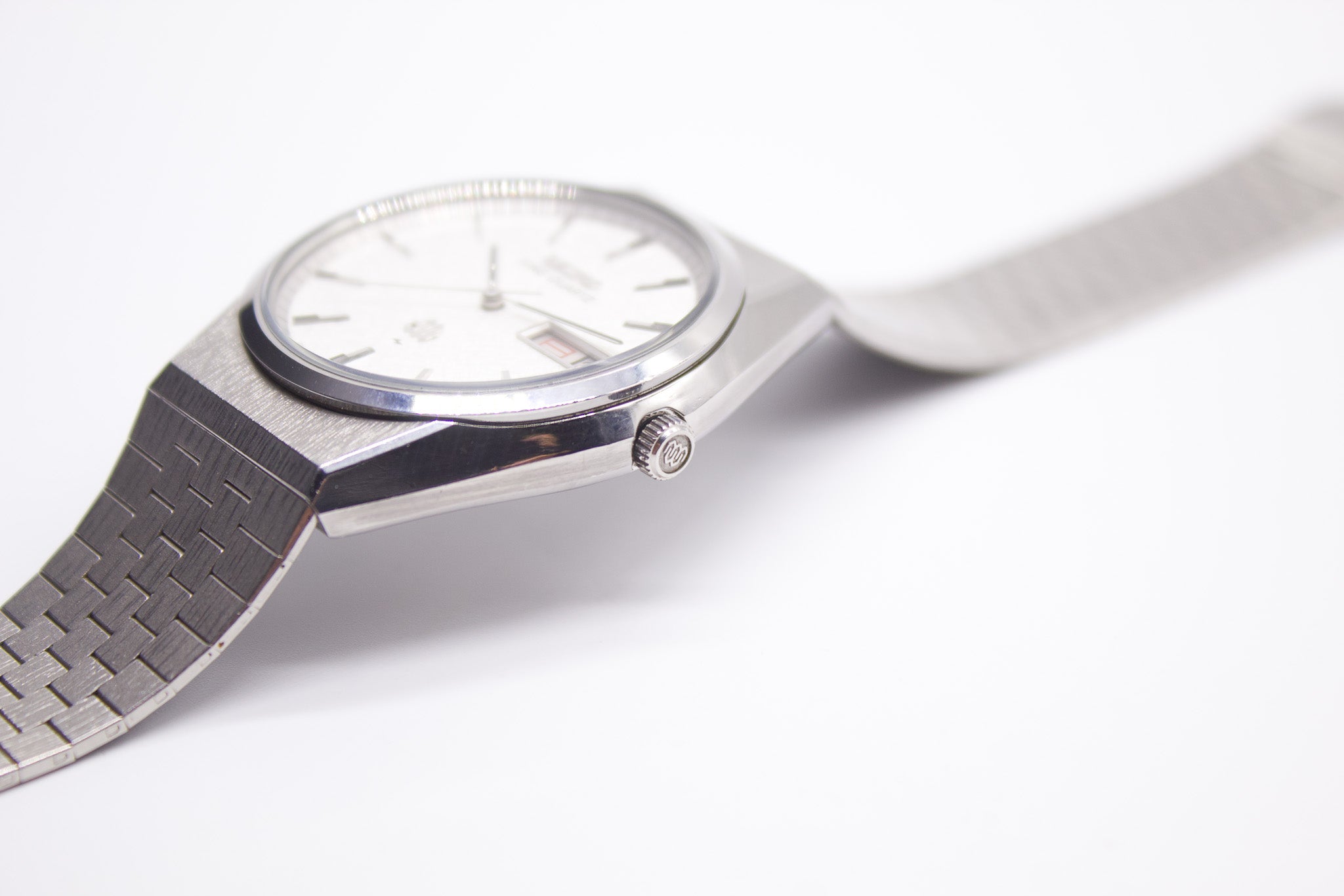 Serviced] 1981 Seiko King Twin Quartz Snowy Tapestry Dial
