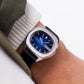 [Serviced] 1986 Seiko Automatic Marine Blue Linear Dial Men's Wrist-Watch