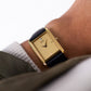 1985 Seiko Quartz 'Gem' Tank Light Golden Dial Men's Wrist-Watch