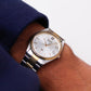 1987 Seiko 'Baby Date-Just' Silver Sunburst Men's Two Tone Wrist-Watch
