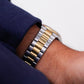 1987 Seiko 'Baby Date-Just' Silver Sunburst Men's Two Tone Wrist-Watch