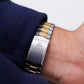 1987 Seiko 'Baby Date-Just' Silver Sunburst Men's Two Tone Wrist-Watch