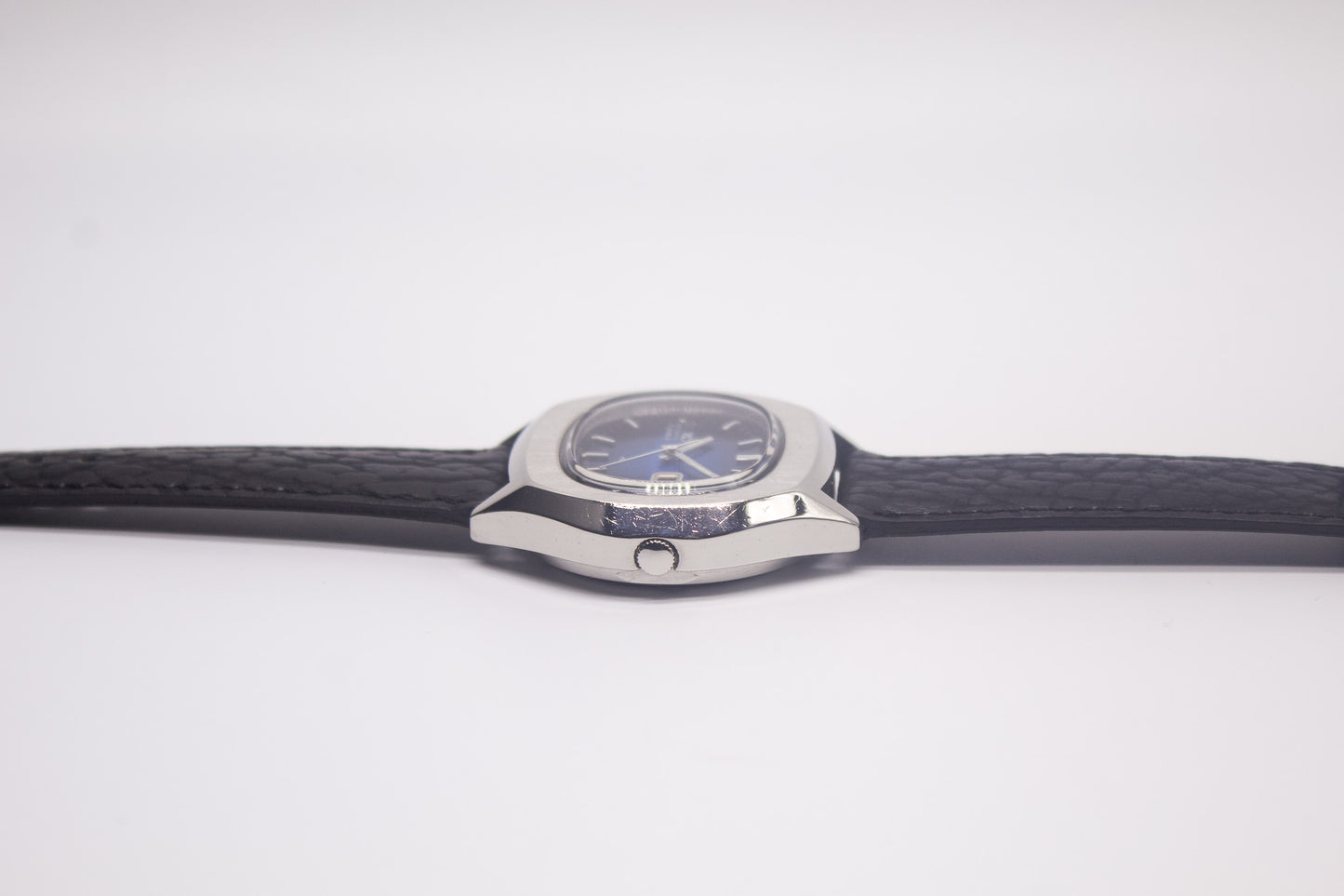 [Serviced] 1986 Seiko Automatic Marine Blue Linear Dial Men's Wrist-Watch
