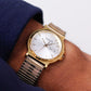 [Mint] 1990s Hamilton Masterpiece Quartz Silver Sunburst Dial Men's Wrist-Watch Full-Set