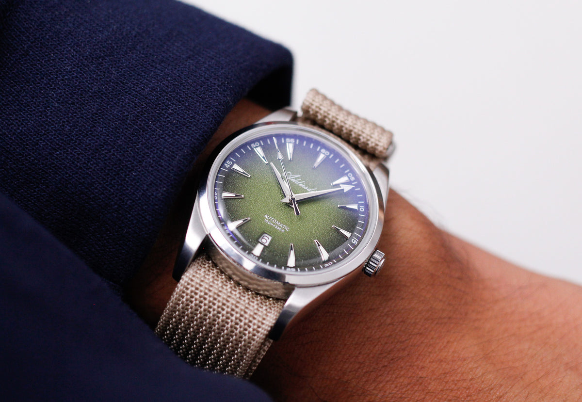 2020s Addiesdive Automatic Green Sunburst Dial Men's Wrist-Watch