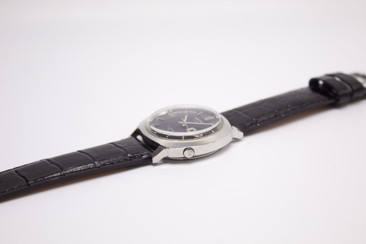 [Serviced] 1986 Seiko Automatic Deep Blue Textured Dial Men's Wrist-Watch