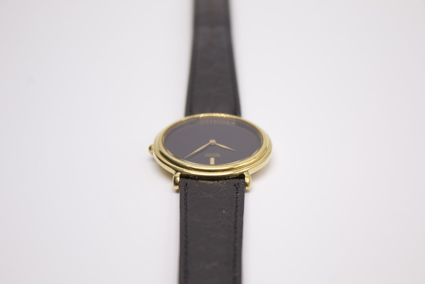 1979 Seiko Quartz Inky Black Dial Men's Wrist-Watch