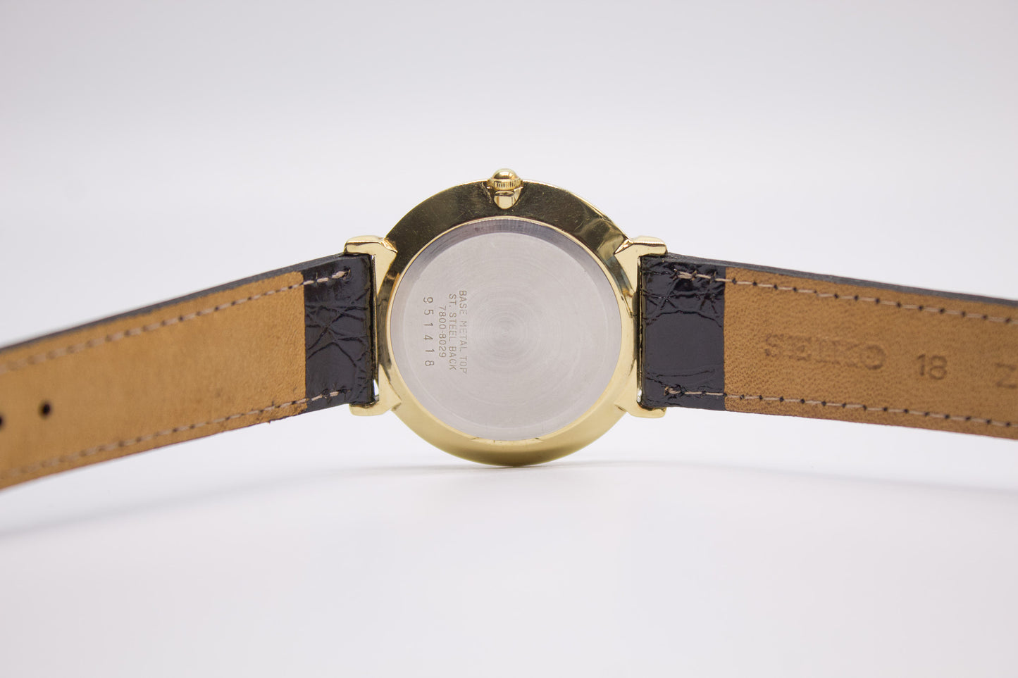 1979 Seiko Quartz Inky Black Dial Men's Wrist-Watch