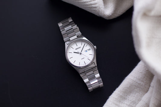 1995 Seiko Spirit Silver Sunburst Quartz Men's Wrist-Watch