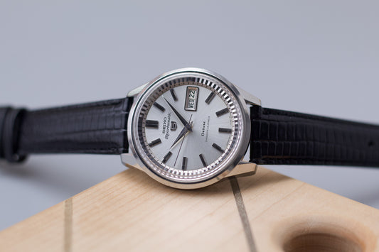 [Serviced] 1966 Seiko Sportsmatic Deluxe Silver Sunburst Dial Men's Wrist-Watch