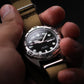 1980s Citizen Automatic Deep Inky Black Dial Men's Compact Diver Wrist-Watch