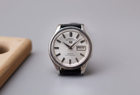[Serviced] 1967 Seiko 5 Sportsmatic Deluxe Silver Sunburst Men's Wrist-Watch